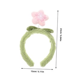 Outanaya 2pcs Plush Hair Hoop for Women Soft and Cute Makeup Headband for Face Washing Spa Stylish Hair Accessory for Daily Wear and Travel