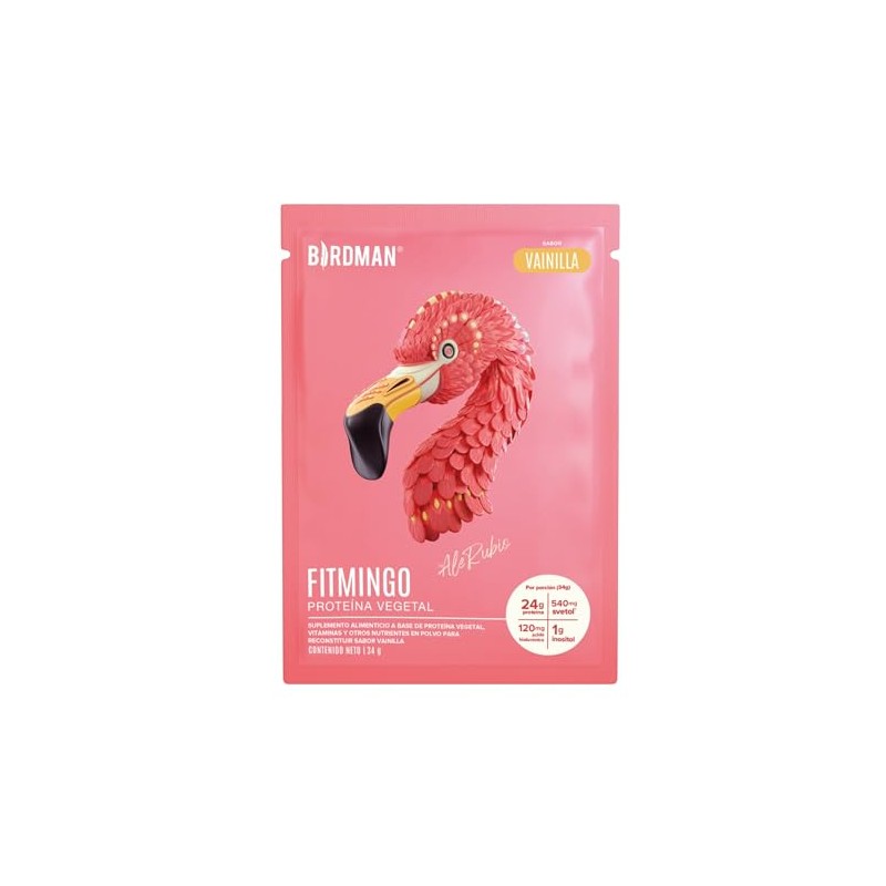 Birdman Fitmingo Protena Vegana con Fit, Beauty y Balance Blends.