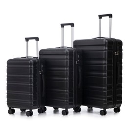 espidoo 3-Piece ABS Spinner Luggage Set: 20"/24"/28" Carry-On Suitcases - 360° Silent Wheels & TSA Lock - Durable Waterproof Travel Luggage for Business & Vacation