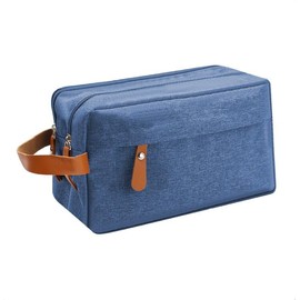 Water Resistant Canvas Shave Toiletry Bag for Men, 1Pc Hanging Portable Travel Shaving Dopp Bag, Oxford Cloth Toiletry Bag Shaving Bag, Blue