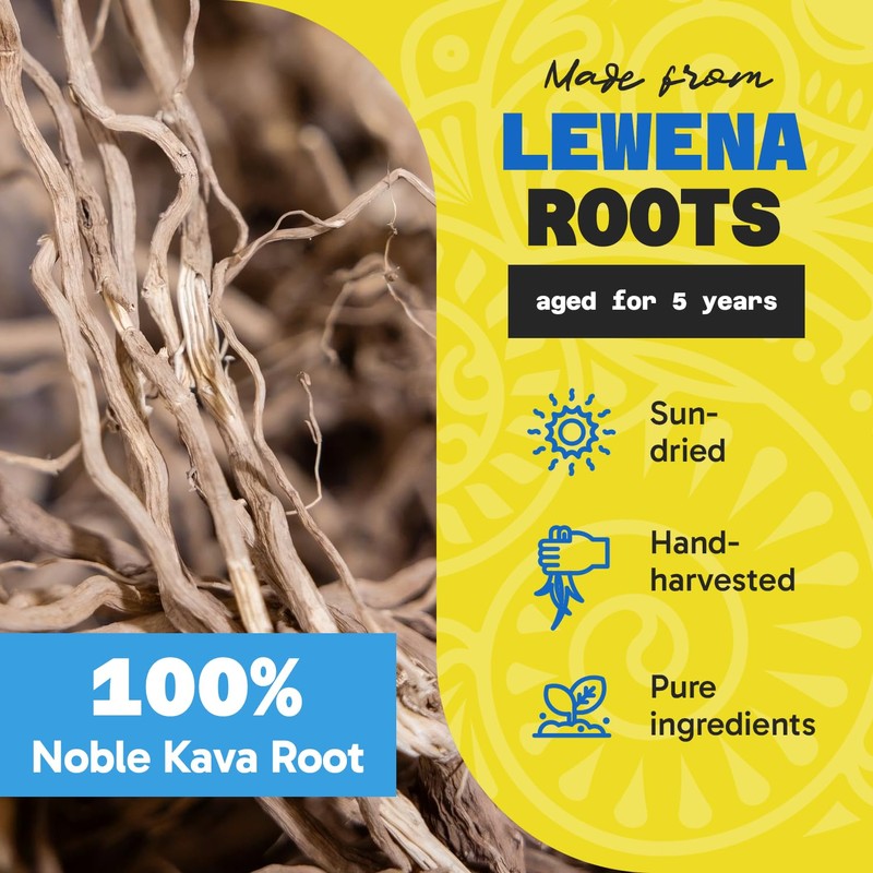 Fiji Vanua Kava Lewena Powder, Premium Medium Grind Basal Kava