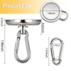 MIN CI Strong Magnetic Hooks, 48lbs（22kg） Strong Magnets Hooks Heavy