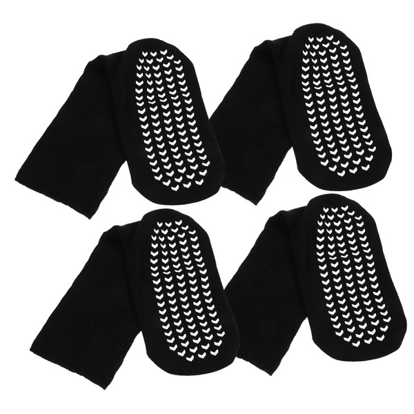 Outanaya Elderly Men Socks 4 Pairs Non-slip Warm Socks Hospital/nursing