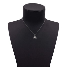 MYSOMY Comedy and Tragedy Mask Earrings Drop Dangle Earrings Drama Masks Jewelry Theater Gifts (Necklace)