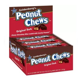 Just Born Goldenberg’s Peanut Chews Original Dark Candy Bars, 2 oz., 24 pk