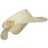 UPF 40+ Ribbon Flower Sewn Braid Roll Up Visor -