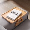Danfoxer Couch Arm Tray,Bamboo Folding Sofa Tray,Sofa Armrest Trays Clip-On