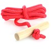 com-four® Premium Sledge Rope with Wooden Handle, Extra Strong Toboggan