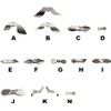 20pcs Charcoal Black Stainless Steel Propeller Blades for Topwater Fishing