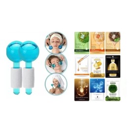 Esferas D Hielo Masaje Facial + Mascarilla Kawaii