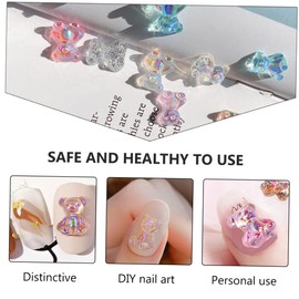 Baluue 48pcs Nail Art Charms Bear Nail Decorations Manicure Accessories for Easy Application