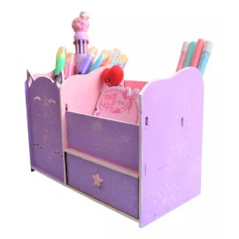 Ryh & Compañia Caja Organizadora Lapicera De Gatito Mdf Natural