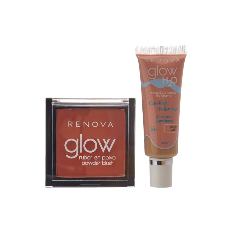 Renova | Kit Rubor Coral & Maq Glow H2O Miel