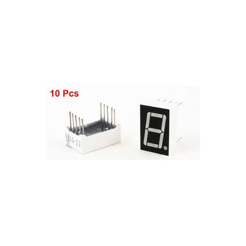 uxcell 10 Pcs Common Cathode 10-Pin 1 Bit 7 Segment