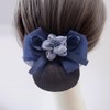 GLOBAL BOX Ribbon Barrette with Net for Easy Hair Combos