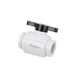 Barrow Mini Water stop valve - White main body + classic black aluminum handle