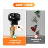 Giraffe Tools Adjustable 6-in-1 Pressure Washer Nozzle, Max 4000 PSI