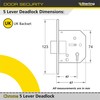 Sterling MLD525N 2.5-inch/67mm 5-Lever Deadlock - Nickel