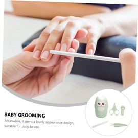 Healeved 1set Nail Care Kit Boy Girl Grooming Clipper Scissors Tweezers File Cute Owl Design Safe Portable Tools for Newborns Toddlers