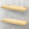 QWORK Pack of 8 75mm Invisible Shelf Brackets, T Shape