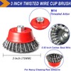 Wire Wheel Cup Brush Set for Grinder, 4 Pack Wire