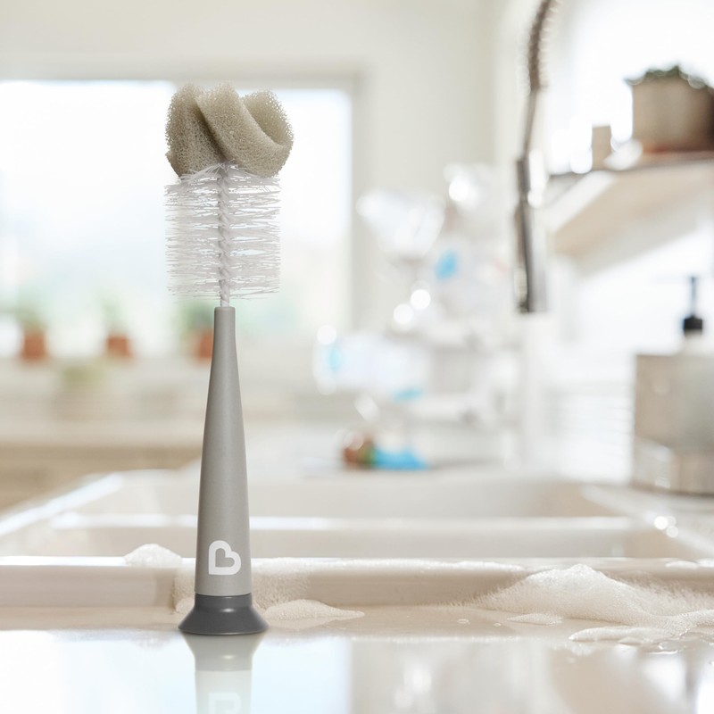 Munchkin 2pk Modern Sponge Bottle Brush-Cl Gry