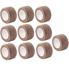 Anti Scalding Tape, 10 Rolls 13 FT x 1 Inch Black Flannelette Pot Handle Anti Scalding and Anti Slip for All Handles (Brown)