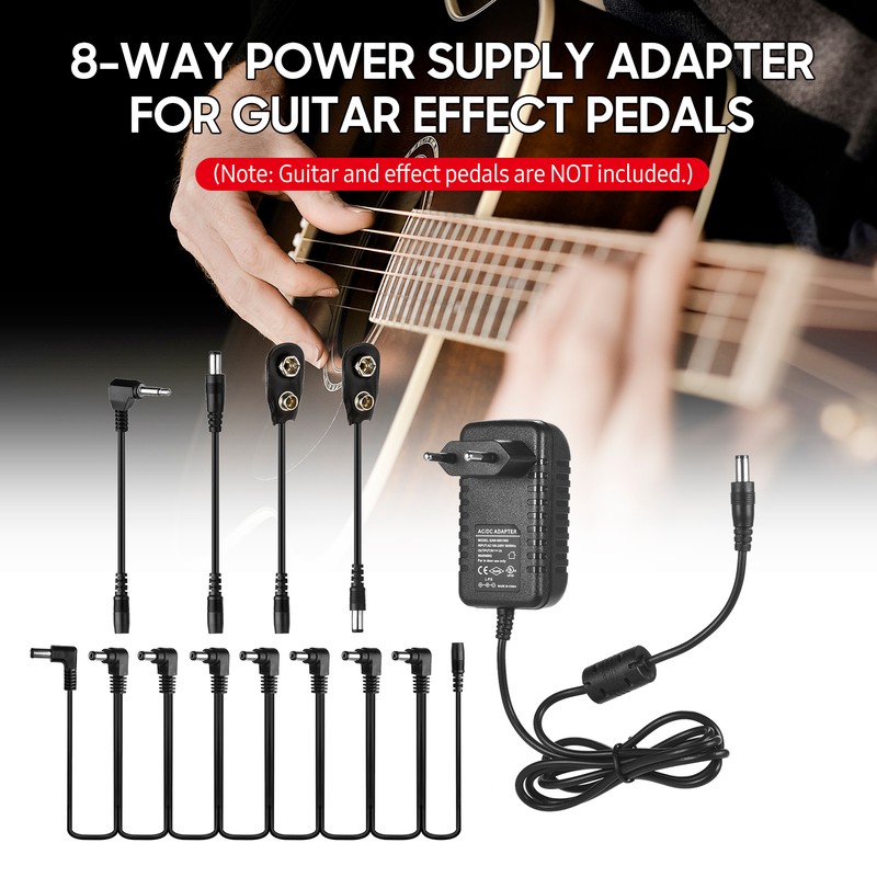 Caline CP-07B Guitar Effects Power Supply Adapter DC 9V 1A