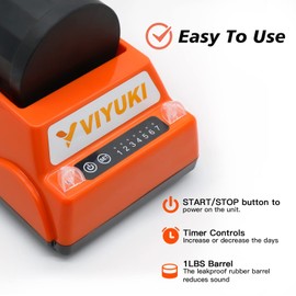 VIYUKI Rock Tumblers Kit - Includes Rough Gemstones, 4 Polishing Grits, Jewelry Fastenings,Operating Instruction, Great Stem Science Kit for Kids