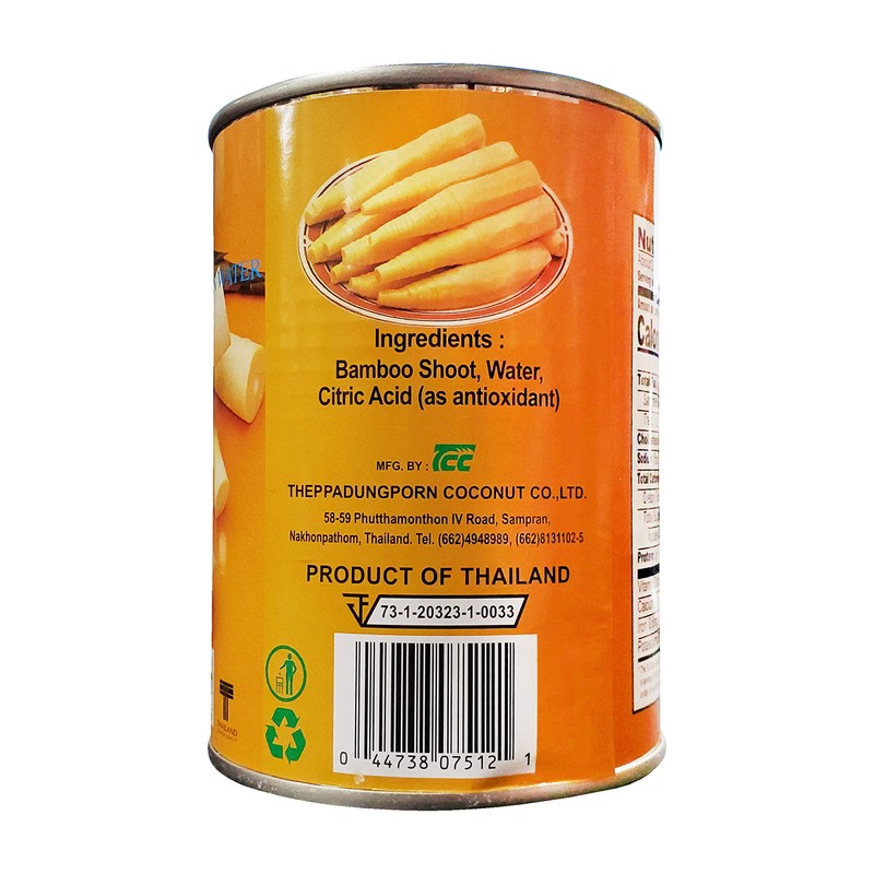 Chaokoh Bamboo Shoot Tip Whole in Water (6 Pack, Total