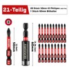 Geinxurn 20-Piece Bits Set #2 Phillips 25 mm PH2 Non-Slip