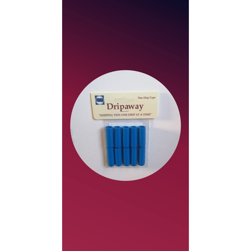 10 Blue Dripaway Non Drip Caps