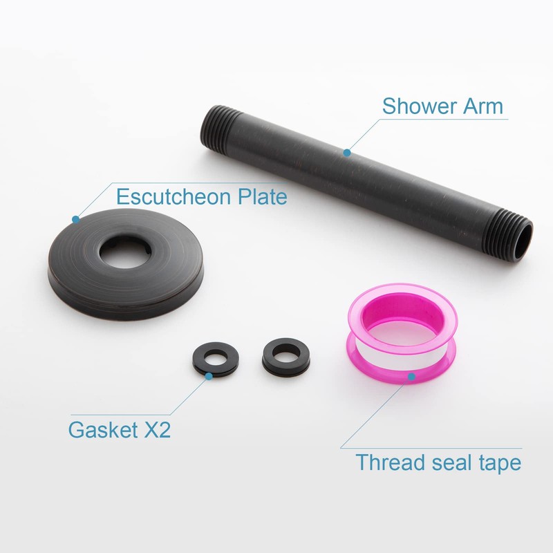 OFFO Shower Arm with Flange Ceiling Mount Replacement Rain Shower