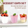 JEPELUS 50Pack 2oz Shooter Cups for Dessert Mini with Spoons,