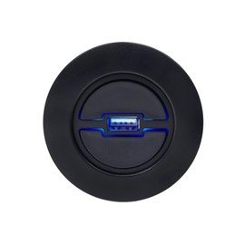 Okin Recliner Replacement Parts, 2 Button Round Hand Control Handset 5 pin Plug with USB, Blue LED Light Lift Chair Control Replacement for Power Recliner Chair, Electric Recliner, Sofa Reclinable