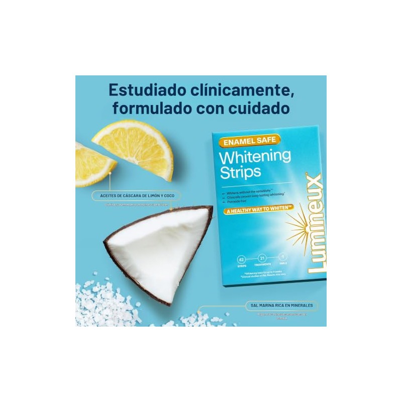 Lumineux Tiras blanqueadoras de dientes 21 tratamientos - Sin peróxido