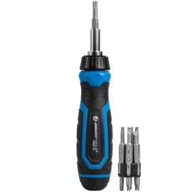 Jonard Tools RSDS-151 15-in-1 Ratcheting Screwdriver with Hex, Spanner & Torx Security Bits