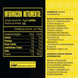Hs Hiper Sports Creatina Monohidratada 750g 150servs Natural                                                                                          