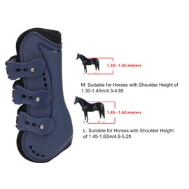 Horse Tendon Boots, Horse Boot, Horse Front Leg Boots, Open Front Jumping Tendon Horses Boots, PU Horse Boots for Riding Shock Absorbing Jumping (M)