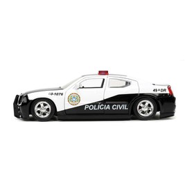 Jada 253203079SSU 1:24 FandF 2006 Dodge Charger Police CAR, Multicoloured