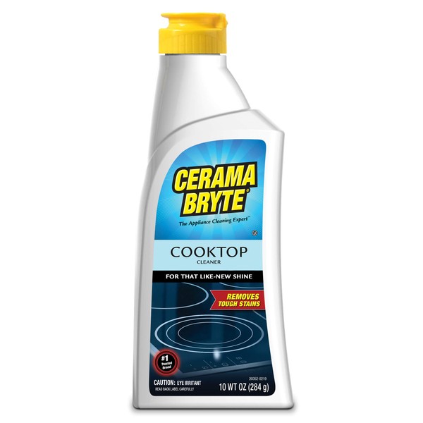 Cerama Bryte Removes Tough Stains Cooktop and Stove Top Cleaner for Glass - Ceramic Surfaces, 10 Ounces, 1 Pack