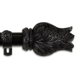 A&F Rod Décor - Swathe 1" Curtain Rod 28-48 inch - Black