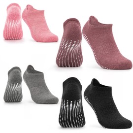 Occulto Yoga socks for men and women with nubs (2-4 pairs), yoga socks, stopper socks, women men, non-slip socks, Pilates, multicolour, 35-38