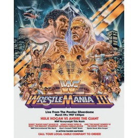 Champion WWE 16”x20” POSTER PRINT - WRESTLEMANIA 3 HULK HOGAN ANDRE THE GIANT MACHO MAN