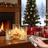 DRomance Snowman Glass Flameless Candles Rechargeable Battery Operated with Remote