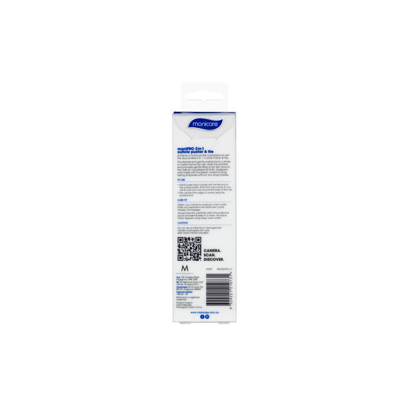 Manicare 2 In 1 Cuticle Pusher & File 1 Pack