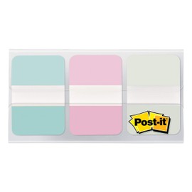 Post-it Durable Tabs, 1 in Wide, Assorted Pastel Colors (686-GRDNT), 36 Count