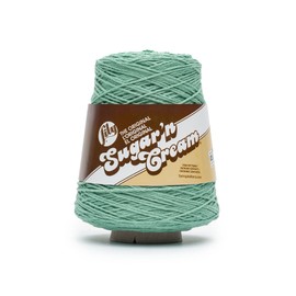 Lily Sugar N Cream Cones Jade Mist Yarn - 1 Pack of 400g/14oz - 100% Cotton - #4 Worsted (Medium) - 674 Yards - Knitting/Crochet