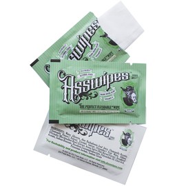 Fresh Body FB Asswipes To-Go Single Packets (15 count) - Everyday Flushable Wipes for Adults - Alcohol-Free with Aloe and Vitamin A