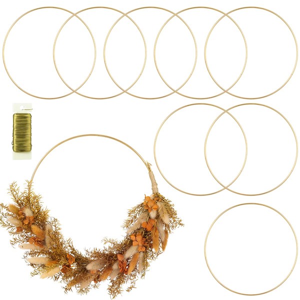 8 Pack Metal Rings for Crafts 10 Inches Macrame Rings